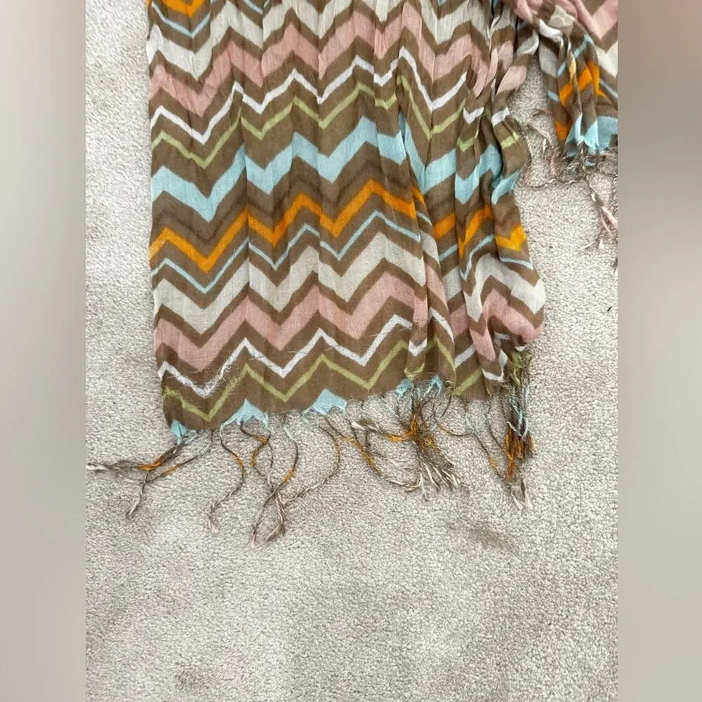 Chevron Patterned Scarf, OX